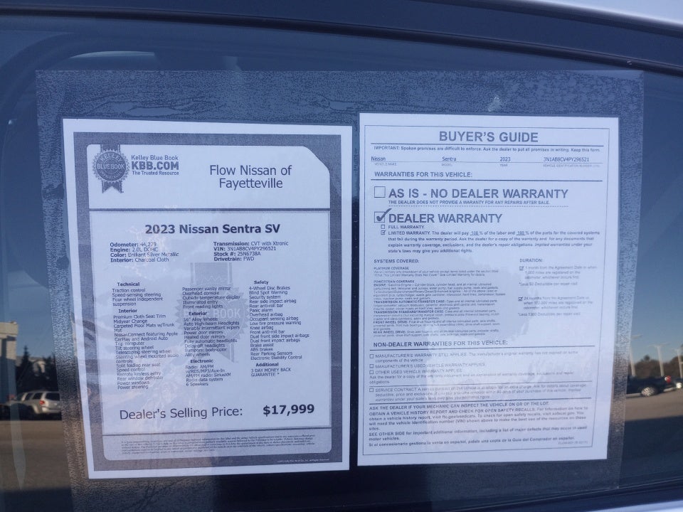 2023 Nissan Sentra SV Xtronic CVT