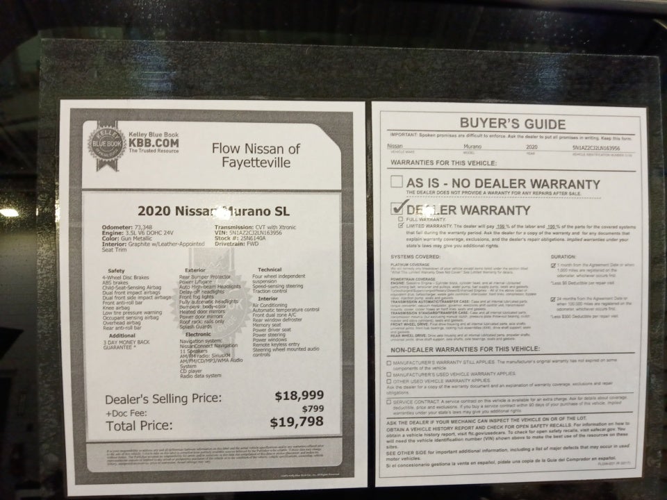 2020 Nissan Murano SL FWD