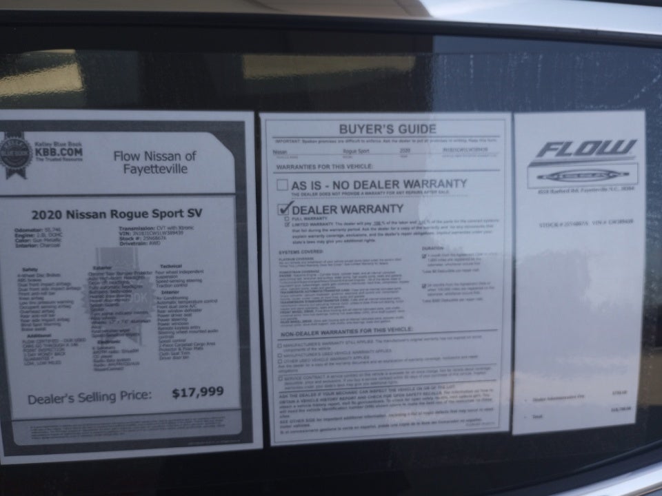 2020 Nissan Rogue Sport SV AWD Xtronic CVT