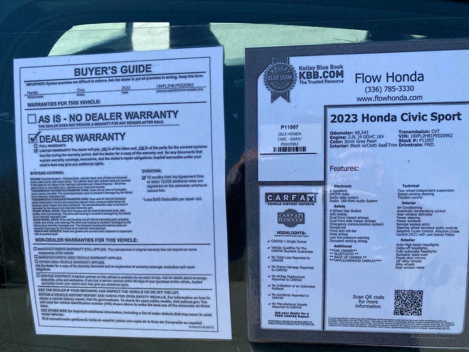 2023 Honda Civic Hatchback Sport