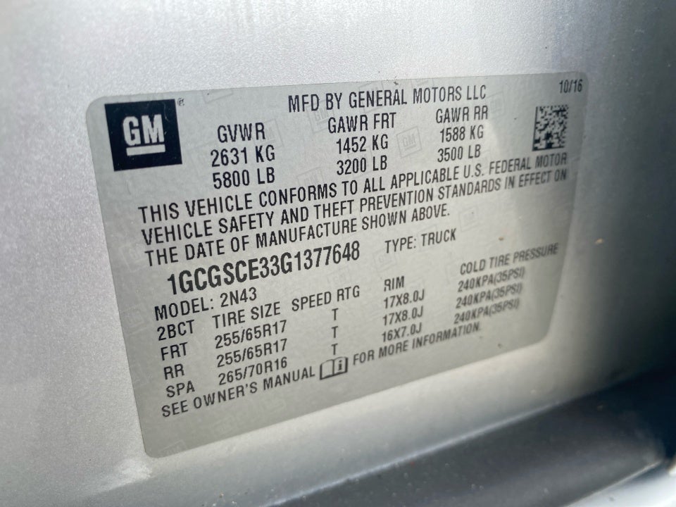 2016 Chevrolet Colorado LT