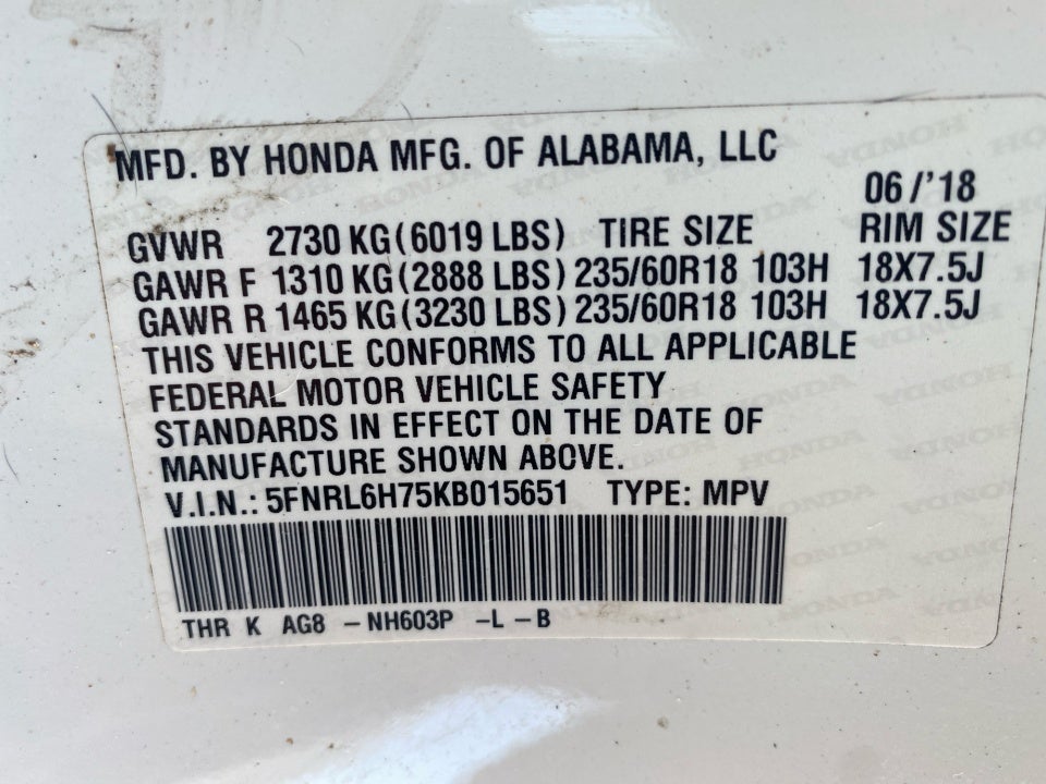 2019 Honda Odyssey EX-L