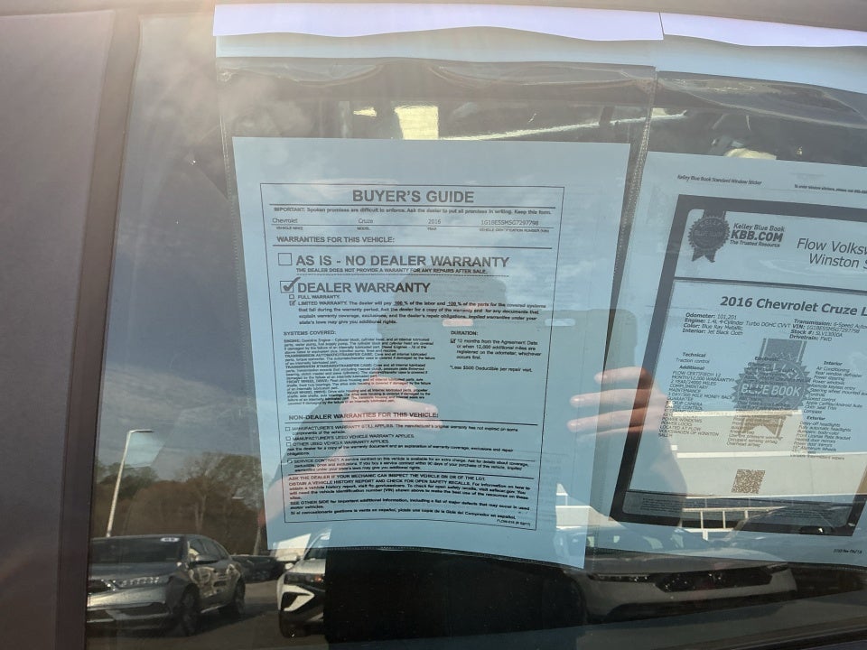 2016 Chevrolet Cruze LT Auto