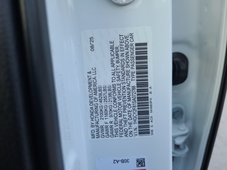 2025 Honda Accord Hybrid Touring