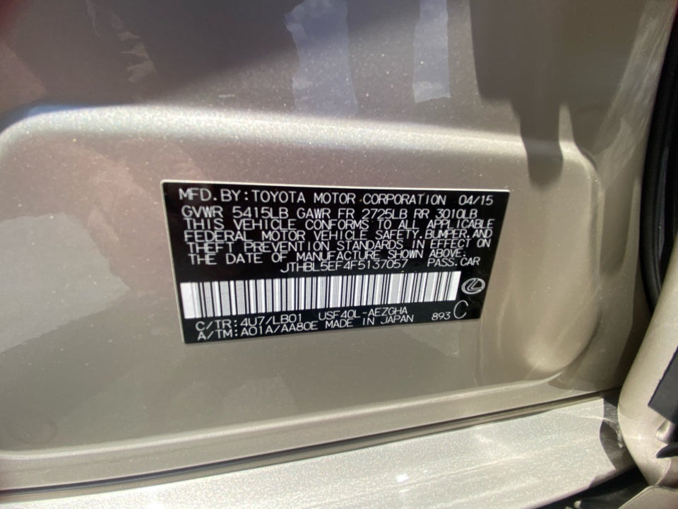 2015 Lexus LS 460 4dr Sdn RWD