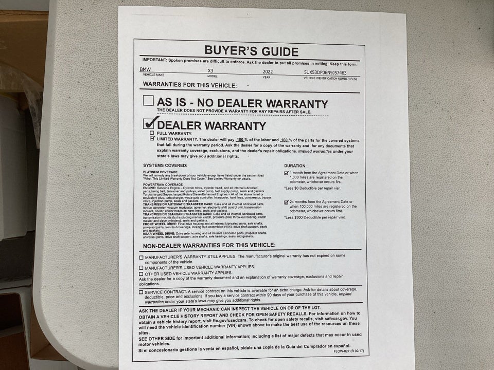 2022 BMW X3 xDrive30i