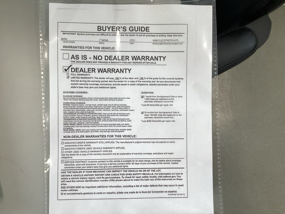 2021 BMW 750i xDrive