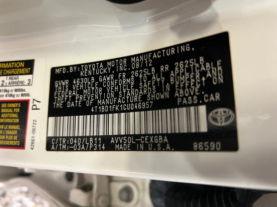 2012 Toyota Camry Hybrid XLE