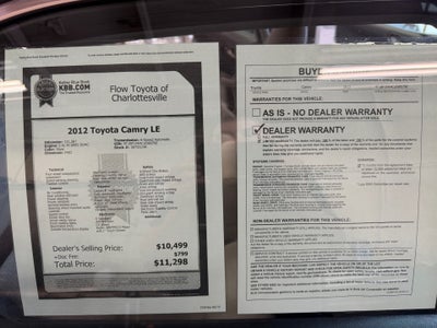 2012 Toyota Camry LE