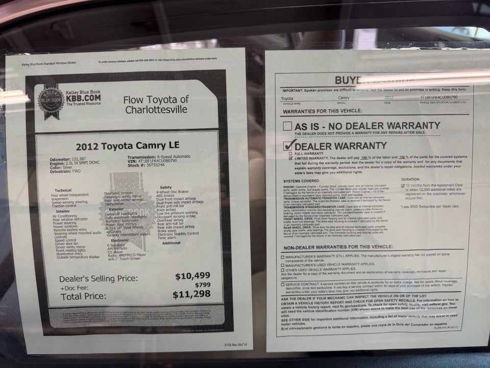 2012 Toyota Camry LE