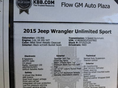 2015 Jeep Wrangler Unlimited Sport