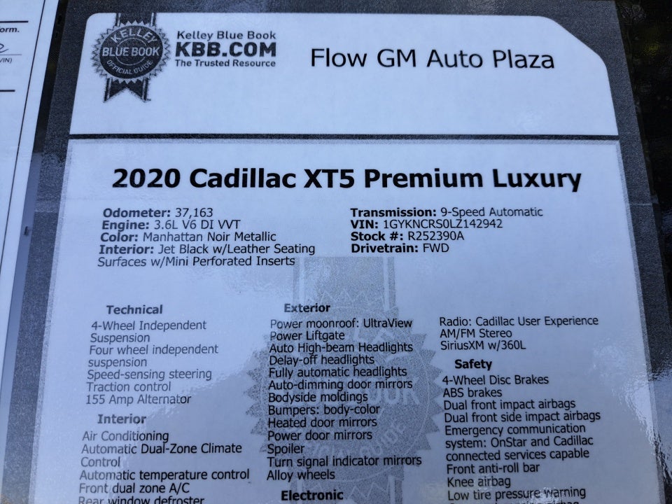 2020 Cadillac XT5 FWD Premium Luxury