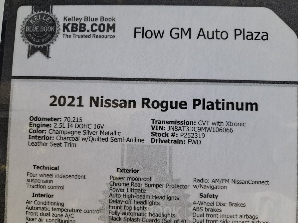 2021 Nissan Rogue Platinum FWD