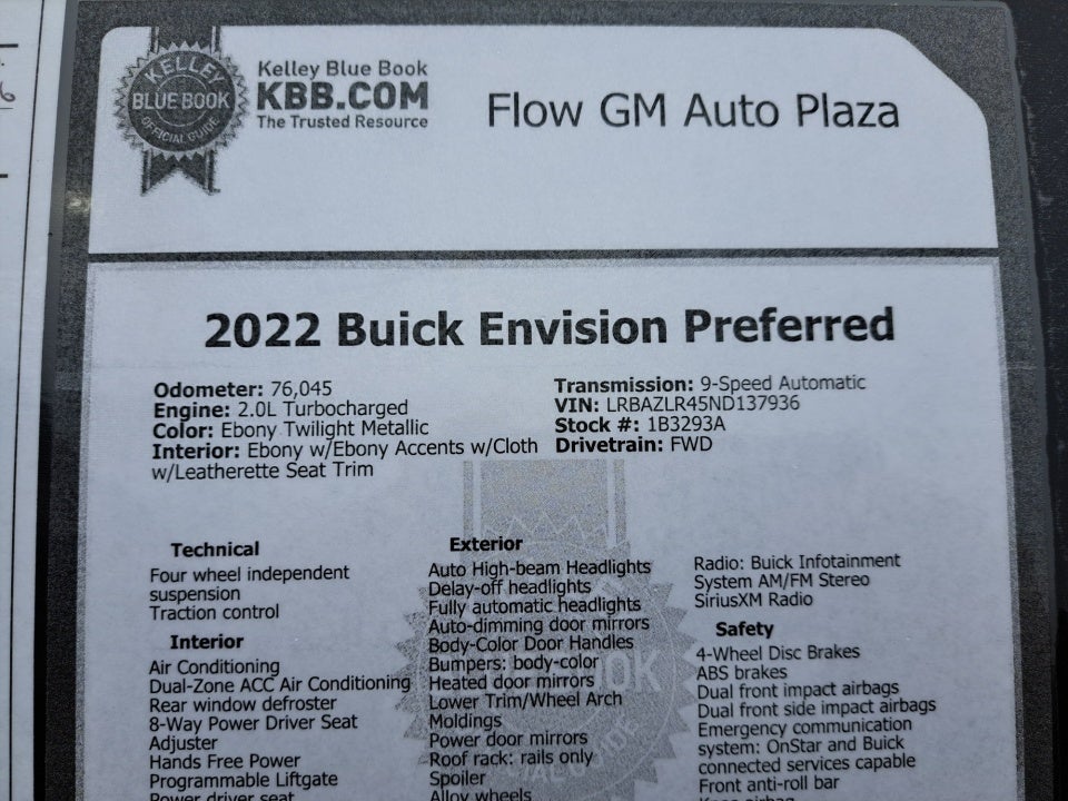 2022 Buick Envision FWD Preferred