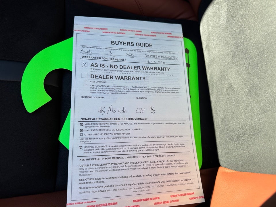 2024 Mazda Mazda3 Sedan 2.5 Carbon Turbo