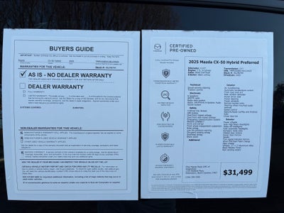 2025 Mazda Mazda CX-50 Hybrid Preferred Package