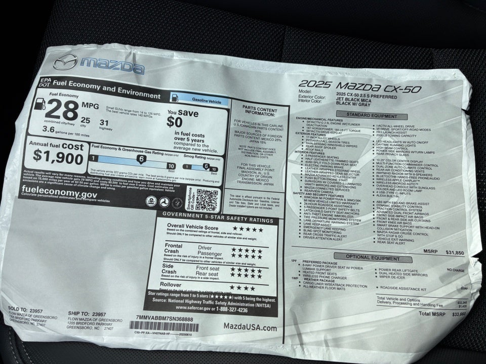 2025 Mazda Mazda CX-50 2.5 S Preferred Package