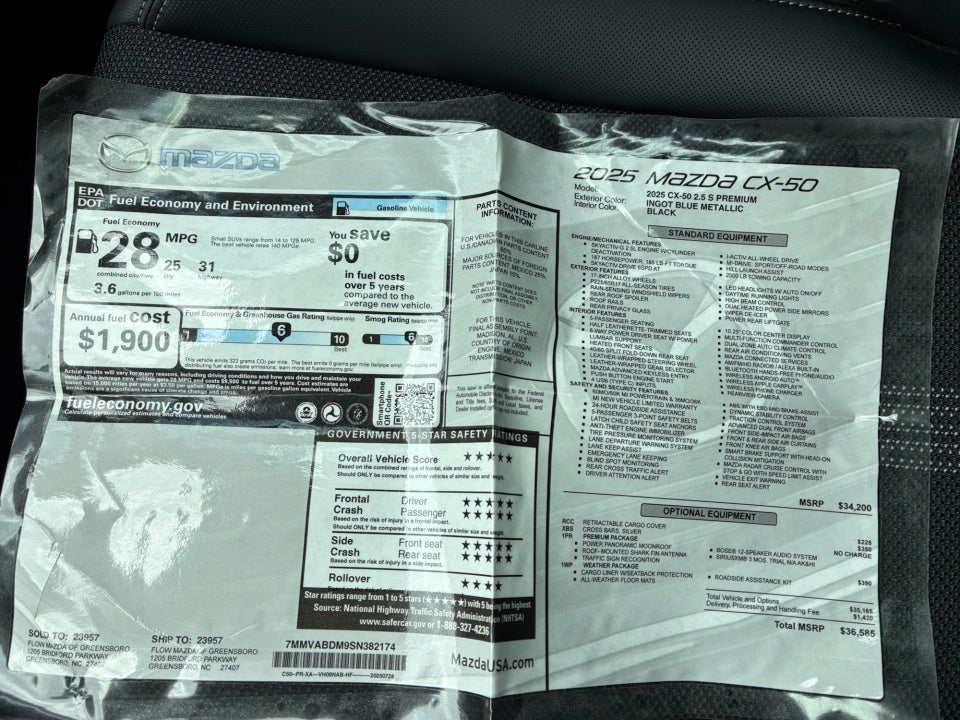 2025 Mazda Mazda CX-50 2.5 S Premium Package