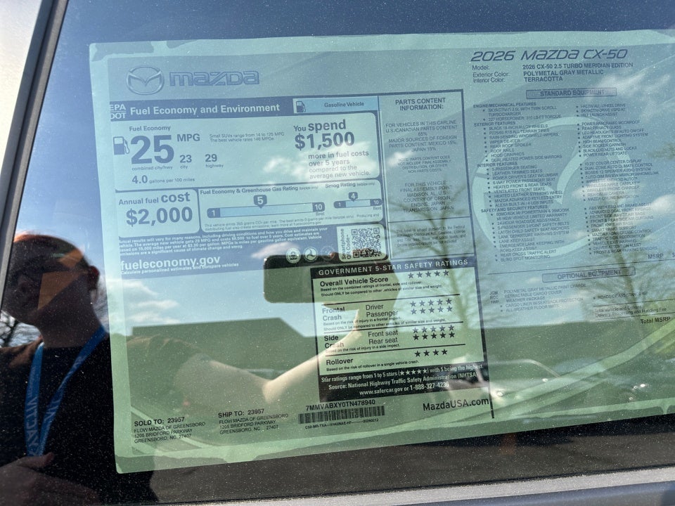 2026 Mazda Mazda CX-50 2.5 Turbo Meridian Edition