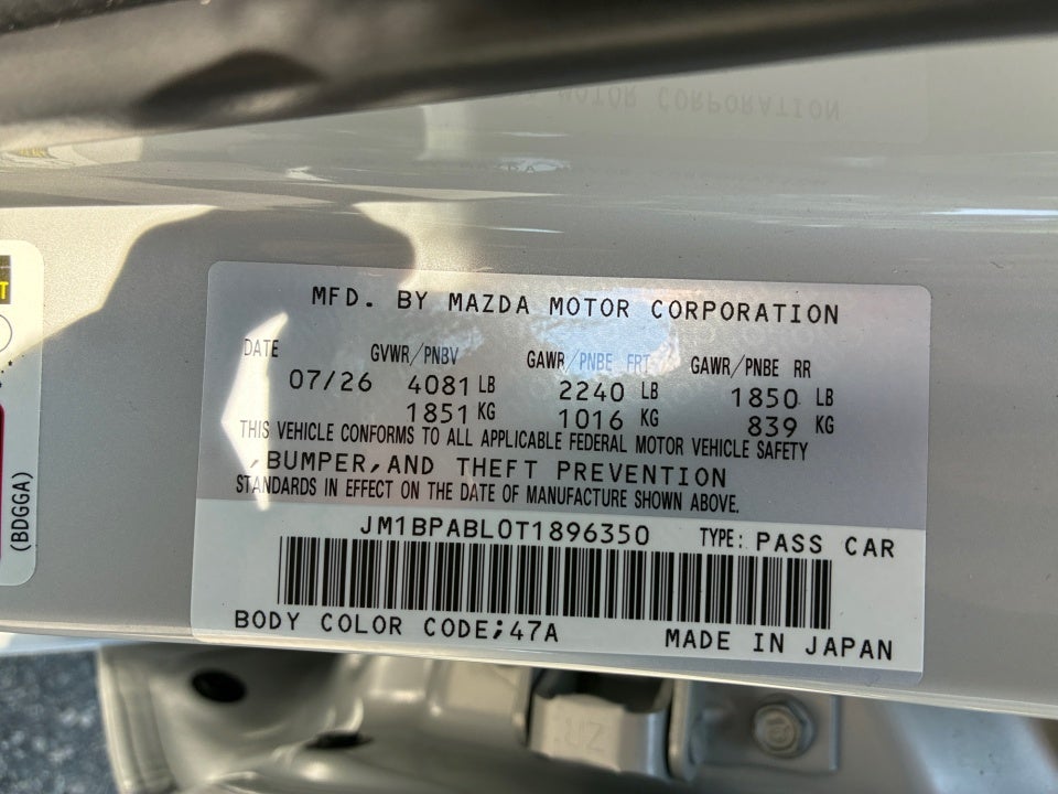 2026 Mazda Mazda3 Sedan 2.5 S Select Sport