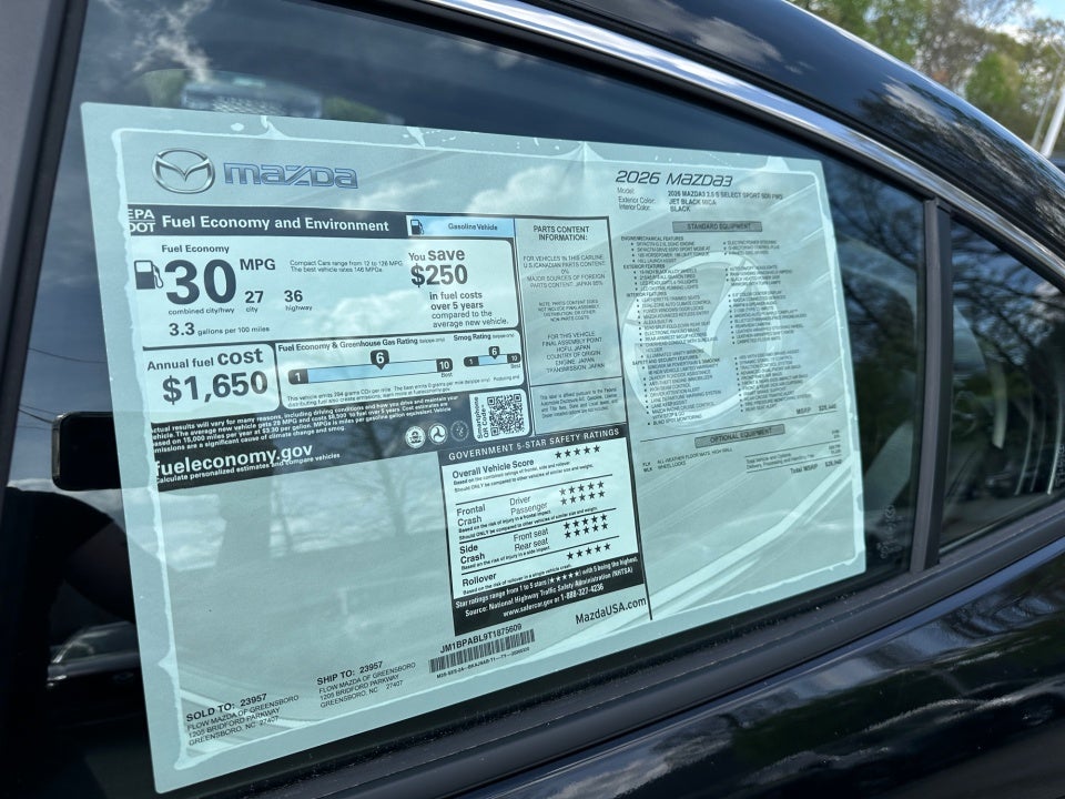 2026 Mazda Mazda3 Sedan 2.5 S Select Sport