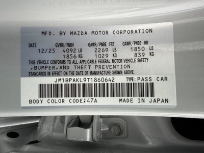 2026 Mazda Mazda3 Hatchback 2.5 S Select Sport