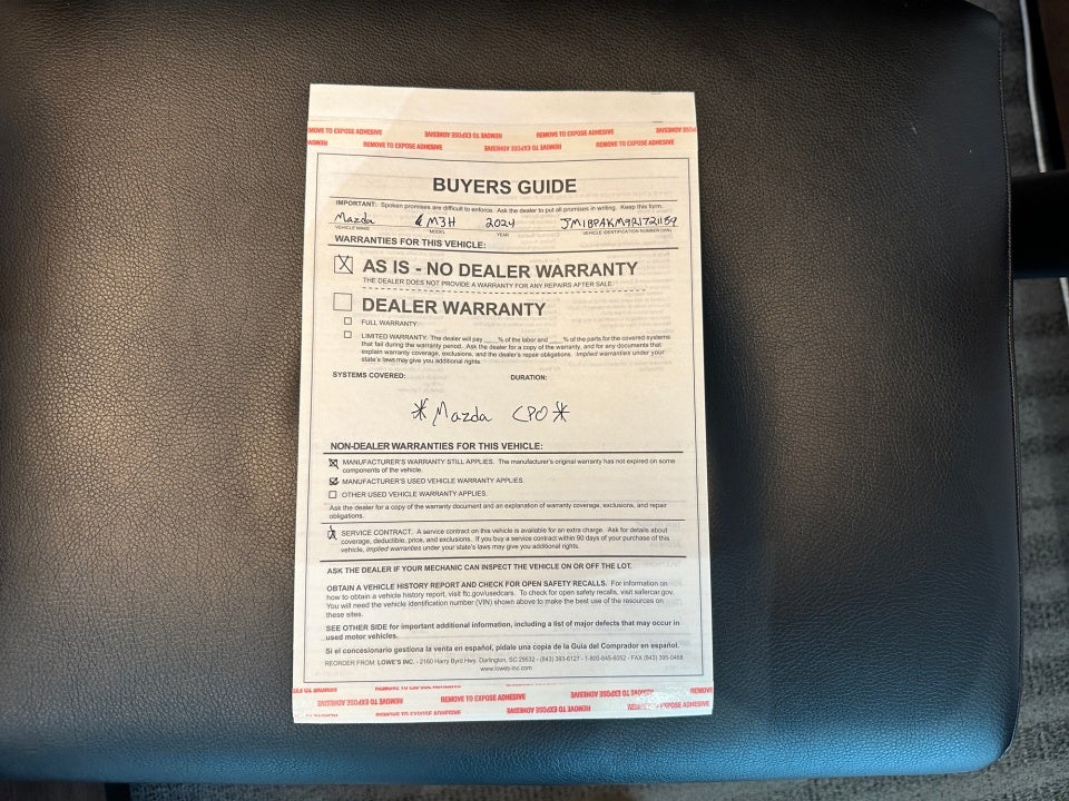 2024 Mazda Mazda3 Hatchback 2.5 S Select Sport