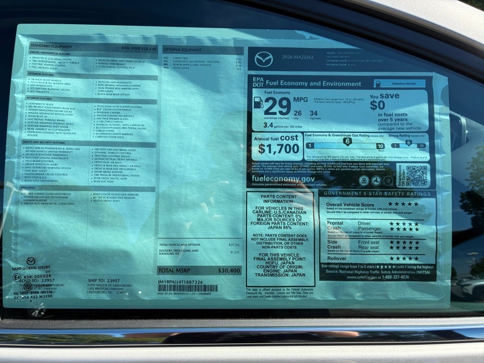 2026 Mazda Mazda3 Hatchback 2.5 S Preferred