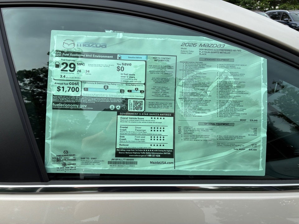 2026 Mazda Mazda3 Hatchback 2.5 S Preferred