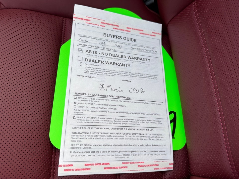 2025 Mazda Mazda CX-5 2.5 S Carbon Edition