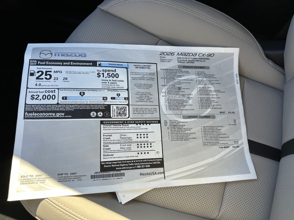 2026 Mazda Mazda CX-90 3.3 Turbo Preferred