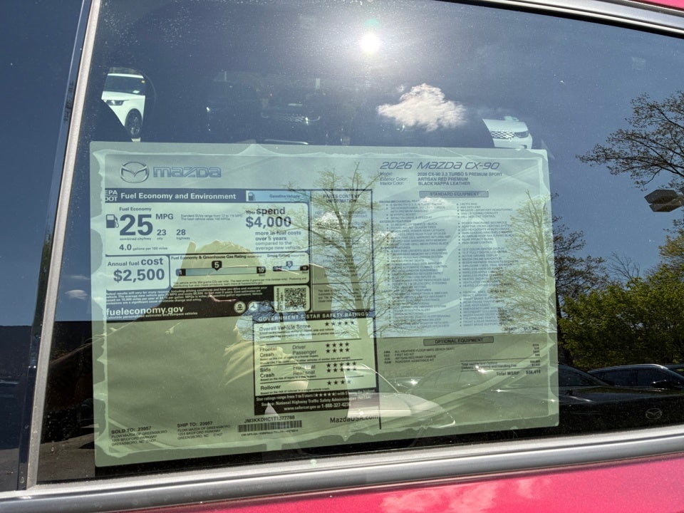 2026 Mazda Mazda CX-90 3.3 Turbo S Premium Sport