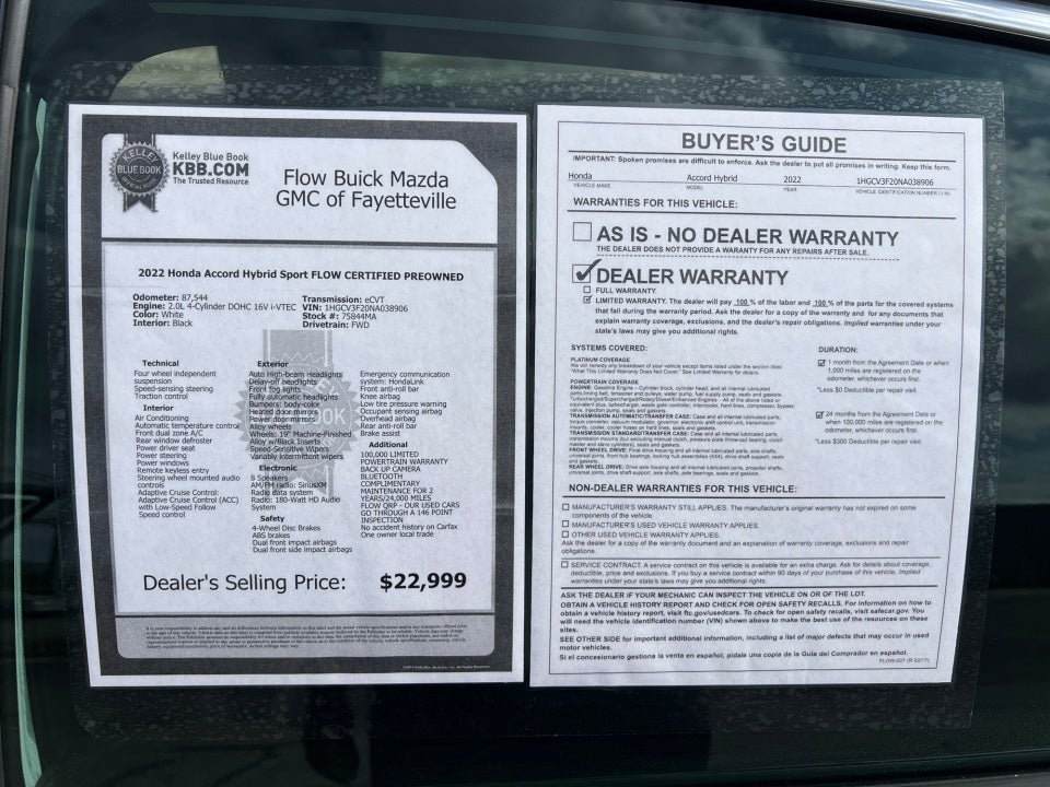 2022 Honda Accord Hybrid Sport