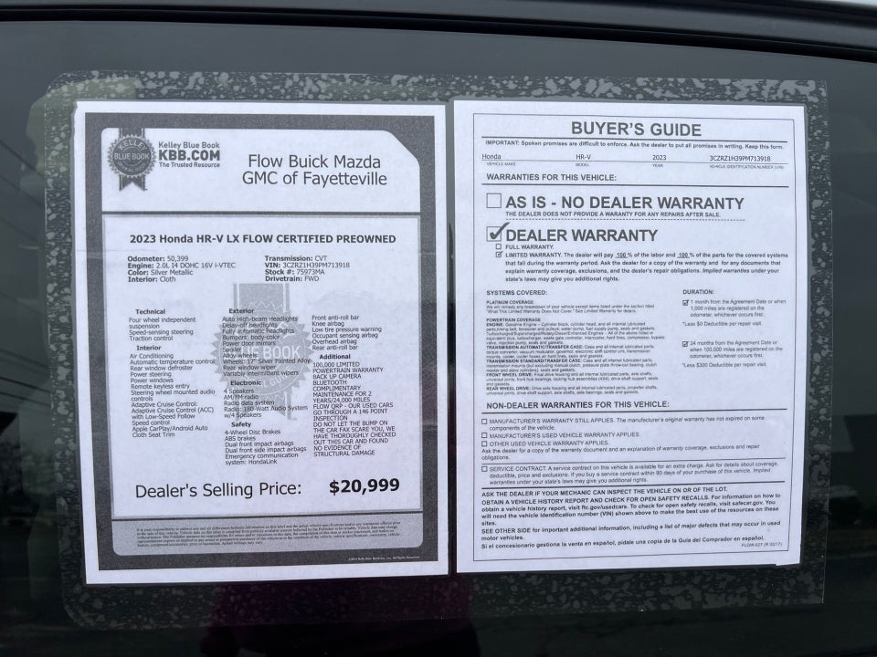 2023 Honda HR-V 2WD LX