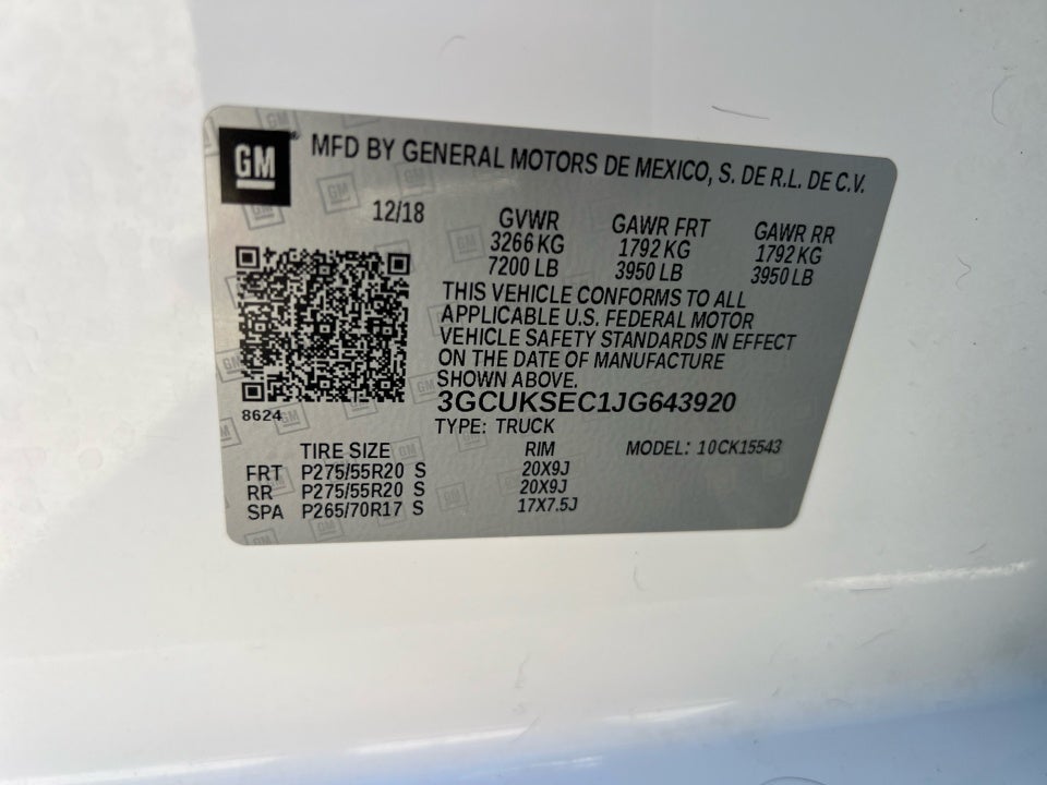 2018 Chevrolet Silverado 1500 1LZ