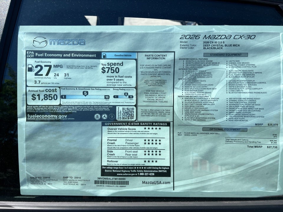 2026 Mazda Mazda CX-30 2.5 S