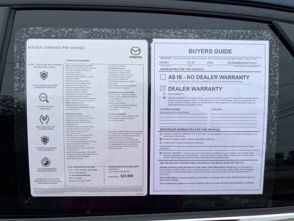 2025 Mazda Mazda CX-30 2.5 S Select Sport