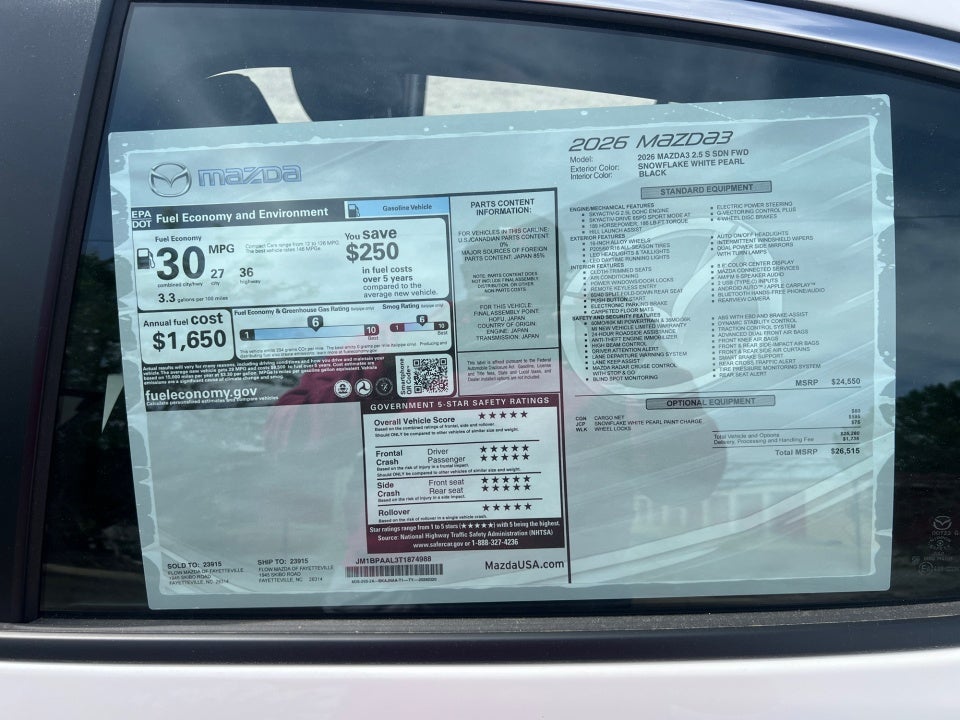 2026 Mazda Mazda3 Sedan 2.5 S