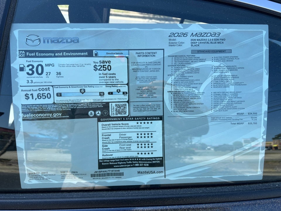 2026 Mazda Mazda3 Sedan 2.5 S