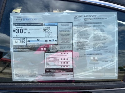 2026 Mazda Mazda3 Sedan 2.5 S Select Sport