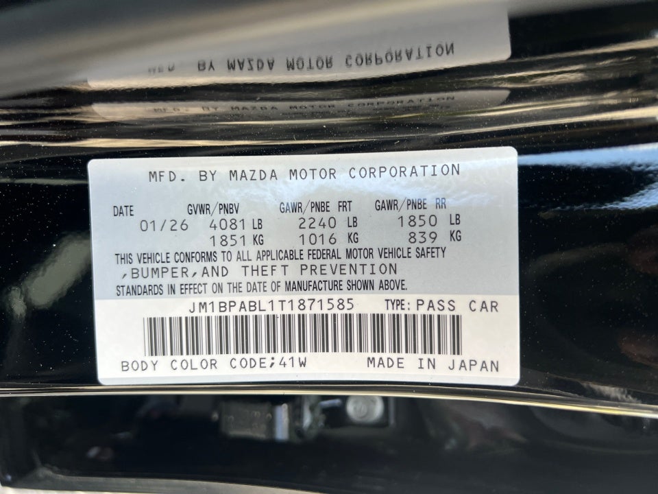 2026 Mazda Mazda3 Sedan 2.5 S Select Sport