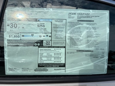 2026 Mazda Mazda3 Sedan 2.5 S Select Sport