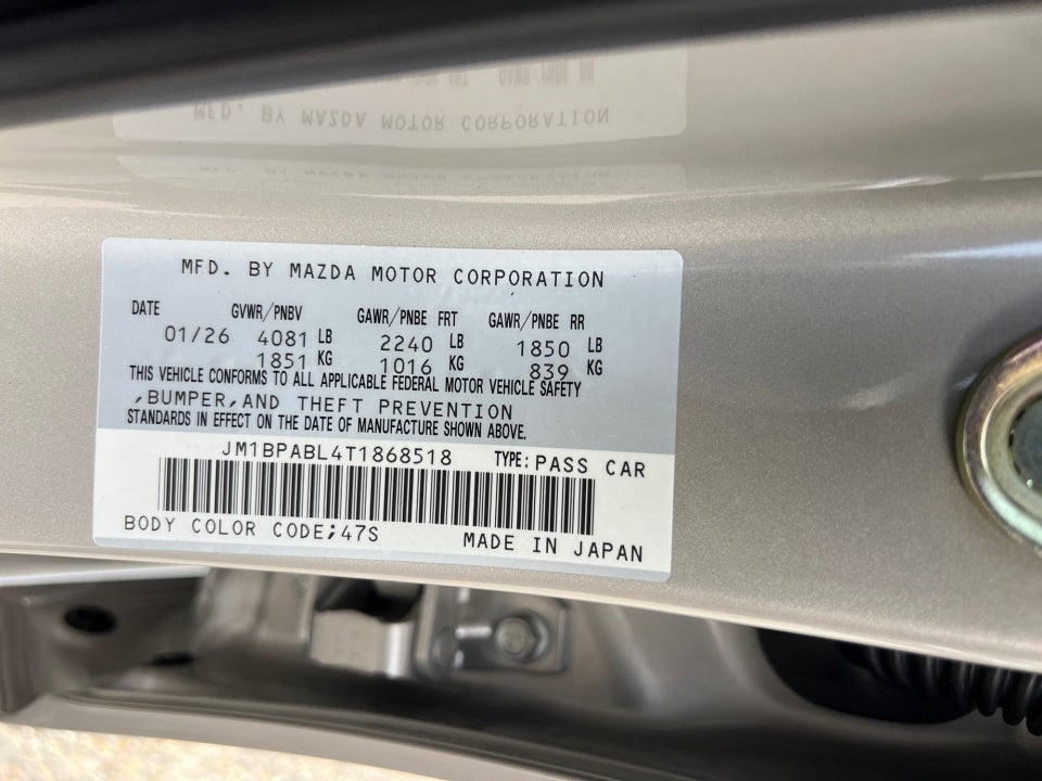 2026 Mazda Mazda3 Sedan 2.5 S Select Sport