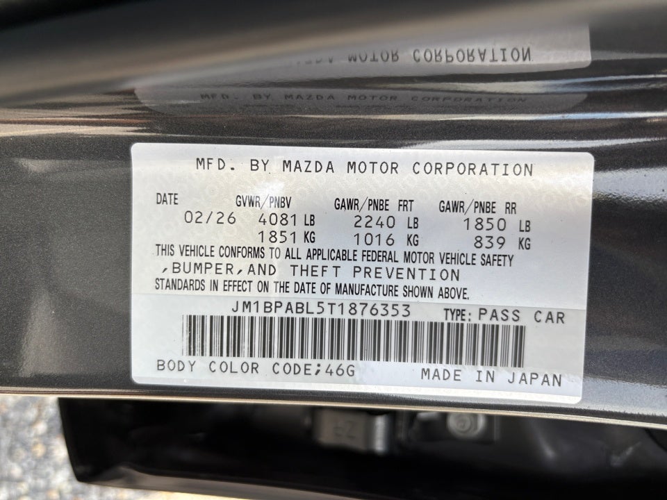 2026 Mazda Mazda3 Sedan 2.5 S Select Sport