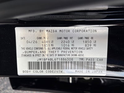 2026 Mazda Mazda3 Sedan 2.5 S Select Sport