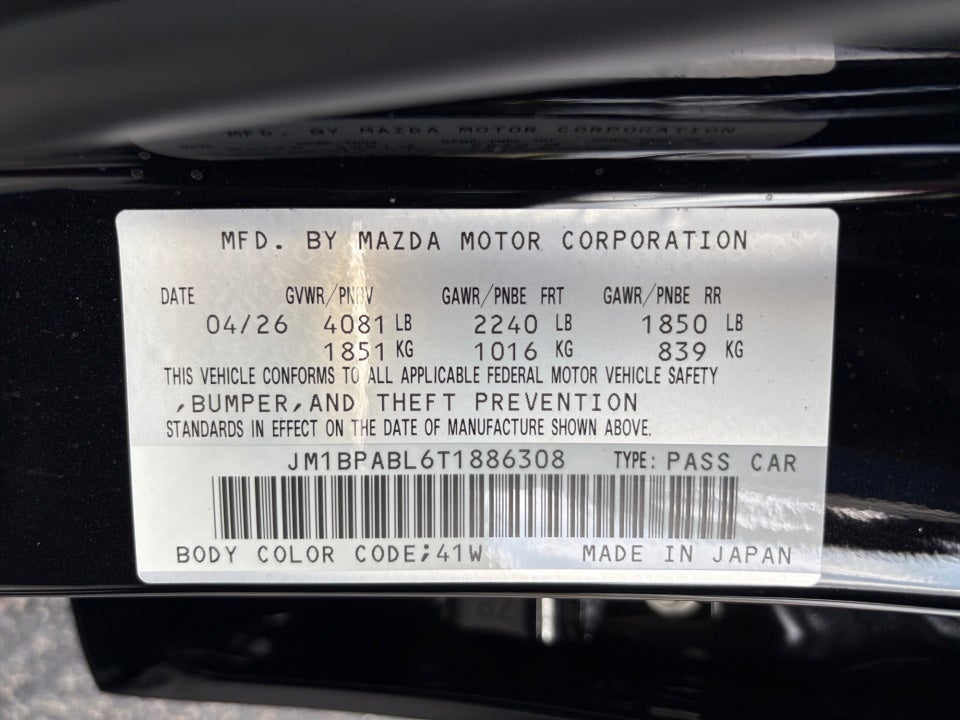2026 Mazda Mazda3 Sedan 2.5 S Select Sport
