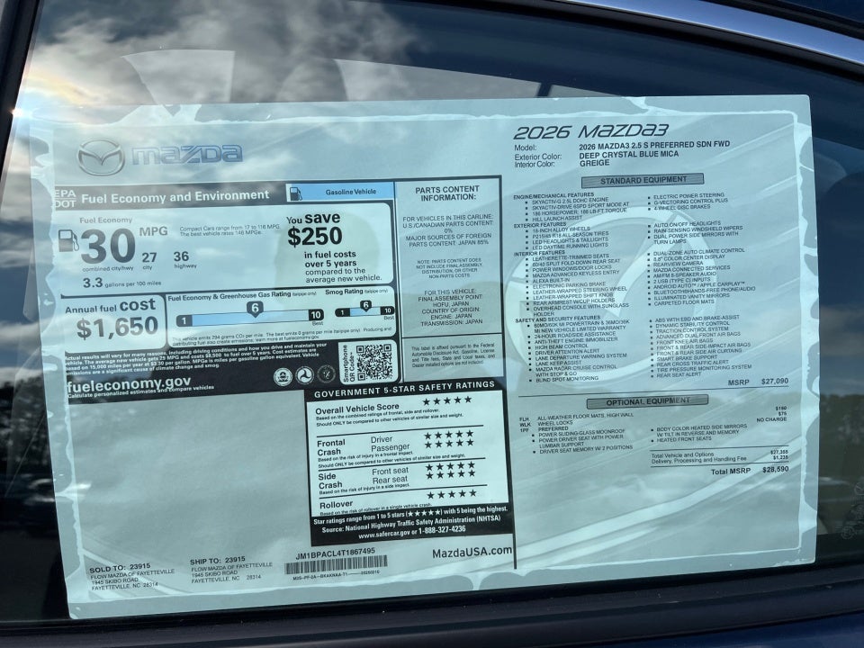 2026 Mazda Mazda3 Sedan 2.5 S Preferred