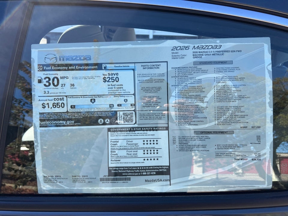 2026 Mazda Mazda3 Sedan 2.5 S Preferred