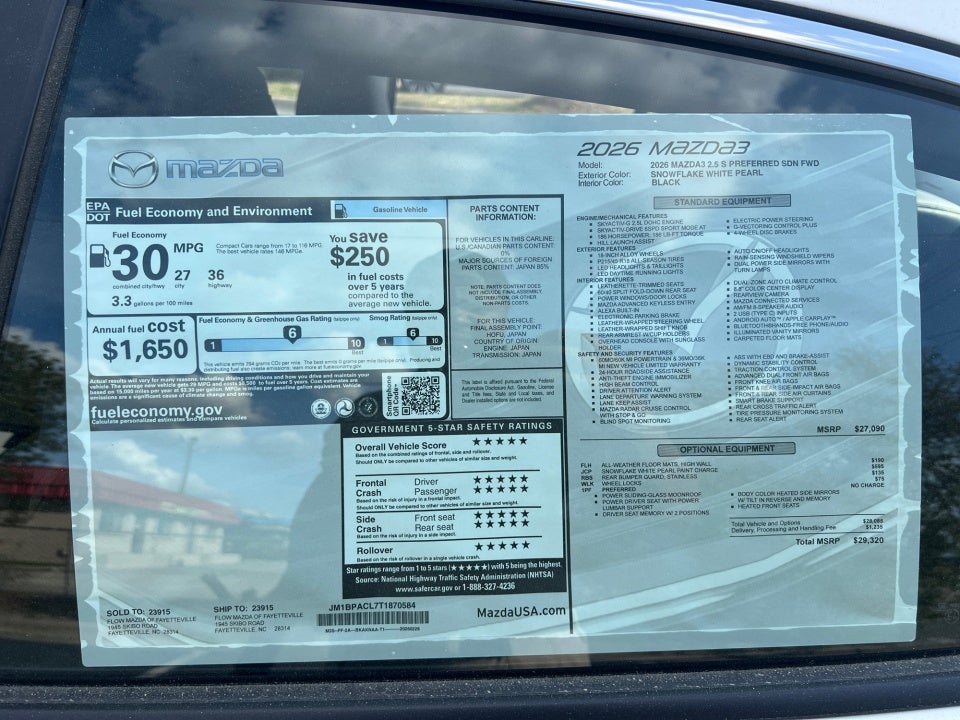 2026 Mazda Mazda3 Sedan 2.5 S Preferred