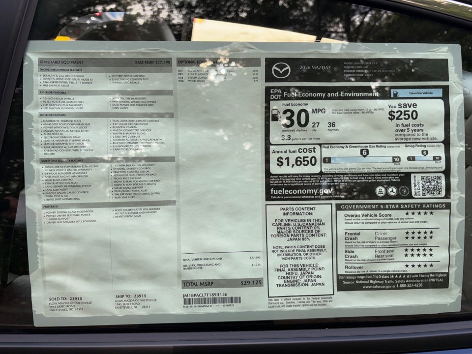 2026 Mazda Mazda3 Sedan 2.5 S Preferred